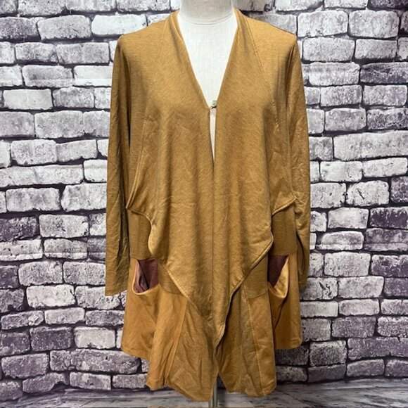 Logo Lounge Camel Colored Long Sleeve Jacket Size 1X - Picture 1 of 9